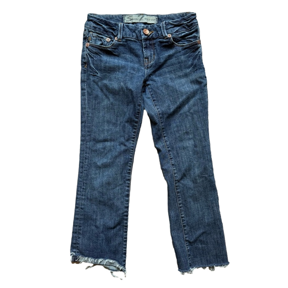 7 For All Mankind Blue Cropped Jeans